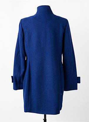 Manteau long coupe cintrée sans capuche bleu REVER MILE femme