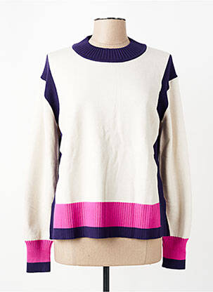 Pull stretch manches longues beige SCORZZO femme