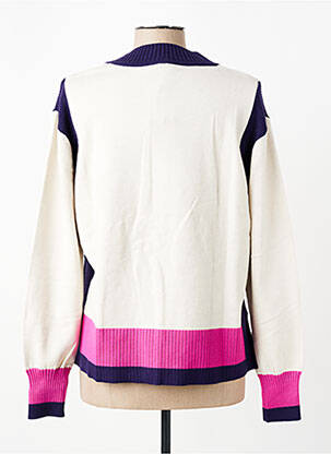 Pull stretch manches longues beige SCORZZO femme