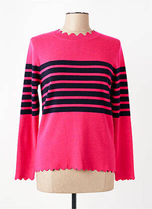 Pull coupe cintrée manches longues rose TELMAIL femme