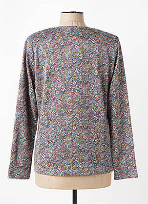 Top coupe cintrée manches longues gris GRIFFON femme