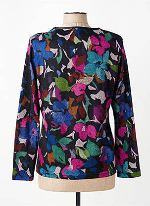 Pull coupe cintrée manches longues noir GRIFFON femme