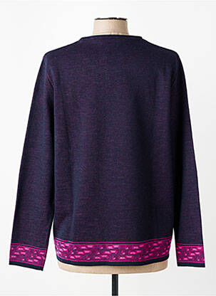 Pull coupe cintrée manches longues violet ELEANE femme