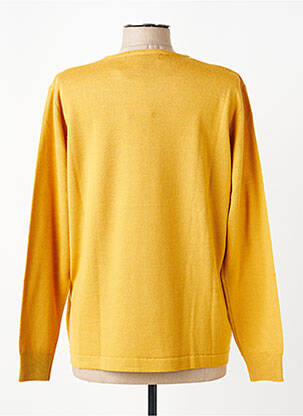 Pull coupe cintrée manches longues jaune QUATRE VINGT JOURS femme
