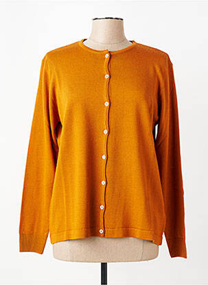 Gilet manches longues stretch orange QUATRE VINGT JOURS femme