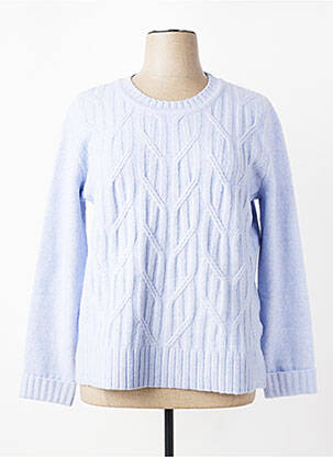 Pull tissage chiné manches longues violet SCORZZO femme