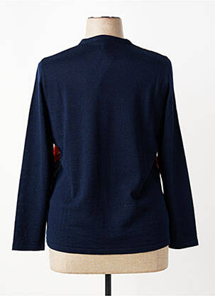Pull coupe cintrée manches longues bleu GUY DUBOUIS femme