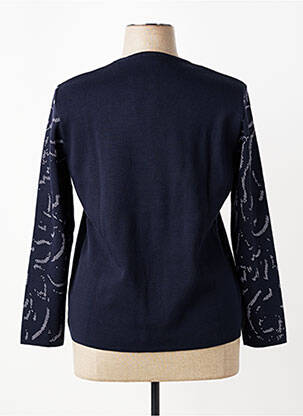 Pull coupe cintrée manches longues bleu ELEANE femme