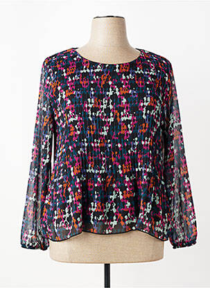 Blouse légère et transparente manches longues noir GRIFFON femme