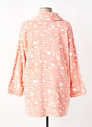 Robe de chambre col chemisier orange MASSANA femme