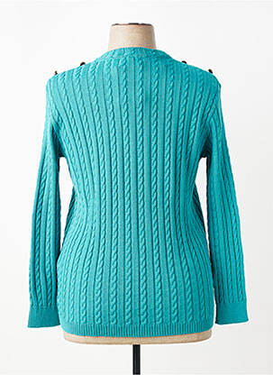 Pull stretch manches longues bleu I.ODENA femme