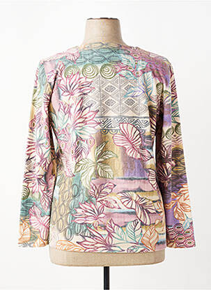 Pull coupe cintrée manches longues beige GEVANA femme