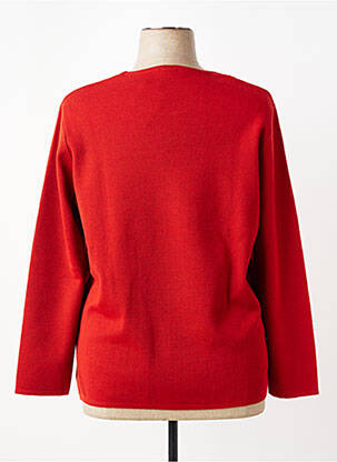 Pull coupe cintrée manches longues orange ELEANE femme