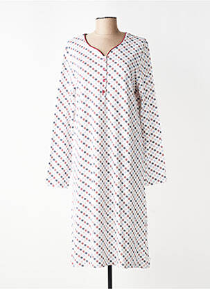 Chemise de nuit col v rouge PEIGNORA femme
