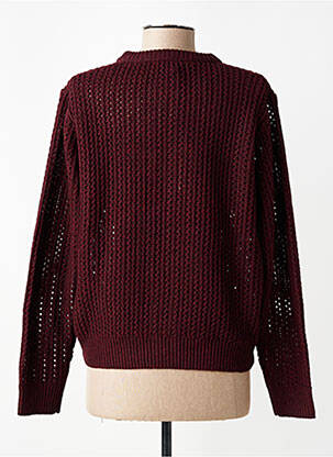 Gilet manches longues col rond rouge JULIE GUERLANDE femme