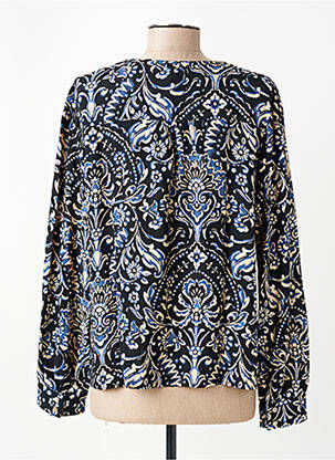 Blouse imprimé fleurs manches longues noir JULIE GUERLANDE femme