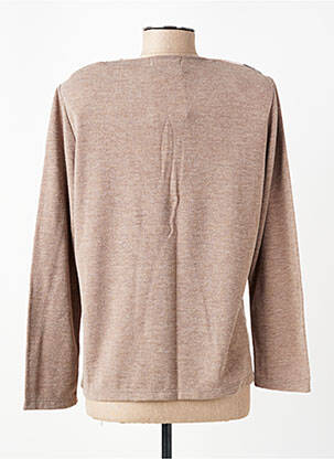 Pull coupe cintrée manches longues marron I.ODENA femme
