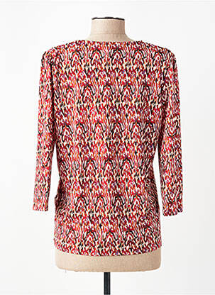 Top tissage crêpe manches 3/4 rouge JULIE GUERLANDE femme