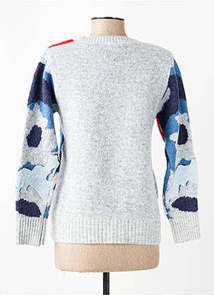 Pull coupe cintrée manches longues bleu WNT COLLECTION femme