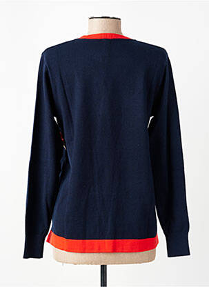 Pull coupe cintrée manches longues bleu SCORZZO femme