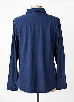 Chemisier coupe cintrée manches longues bleu CISO femme