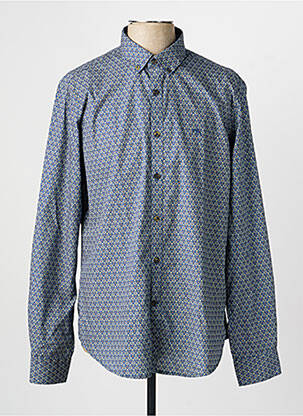 Chemise manches longues imprimé fantaisie bleu 2GALGOS homme