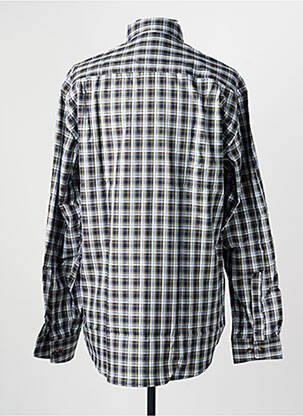 Chemise manches longues imprimé écossais bleu JUPITER homme