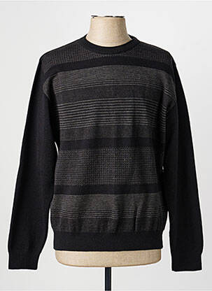 Pull stretch manches longues noir I.ODENA homme