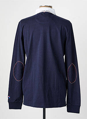 Polo manches longues manches longues bleu CAMBRIDGE homme