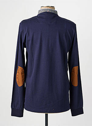 Polo manches longues manches longues bleu CAMBRIDGE homme