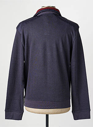 Sweat-shirt col camionneur manches longues bleu EASYLINE homme