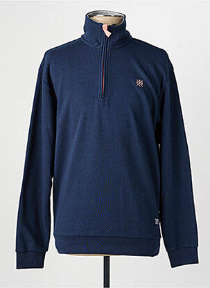 Sweat-shirt stretch manches longues bleu EASYLINE homme