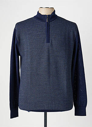 Pull stretch manches longues bleu EMBLEMATIC homme