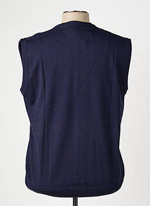 Pull stretch sans manche bleu RHODAMEL homme