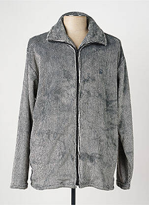 Robe de chambre fermeture zippée sur le devant gris MASSANA homme