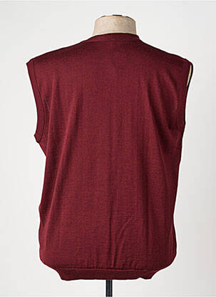 Gilet sans manche fermeture boutonnée sur le devant rouge RHODAMEL homme
