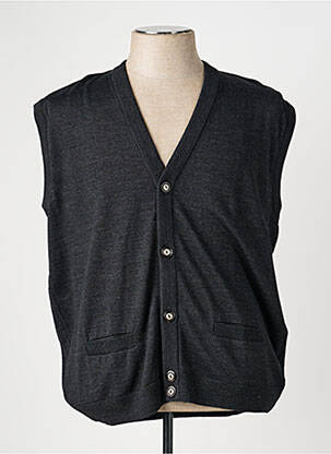 Gilet sans manche fermeture boutonnée sur le devant gris RHODAMEL homme