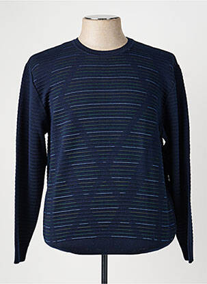 Pull stretch manches longues bleu RHODAMEL homme
