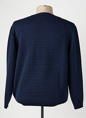 Pull stretch manches longues bleu RHODAMEL homme