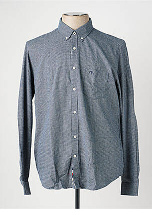 Chemise manches longues poches bleu 2GALGOS homme