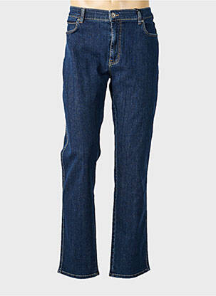Jeans coupe droite stretch taille normale bleu REDMAN homme