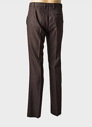 Pantalon droit taille à pinces taille normale marron PIERRE D'ARLANC homme