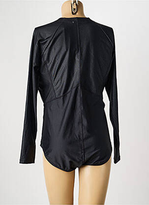 Combishort fermeture boutonnée sur le devant manches longues noir NIKE femme