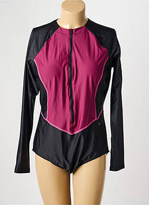 Combishort fermeture boutonnée sur le devant manches longues rouge NIKE femme