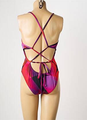 Maillot de bain 1 pièce imprimé fantaisie rouge NIKE femme