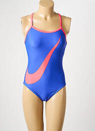 Maillot de bain 1 pièce haut soutien-gorge nageur haut soutien-gorge nageur bleu NIKE femme