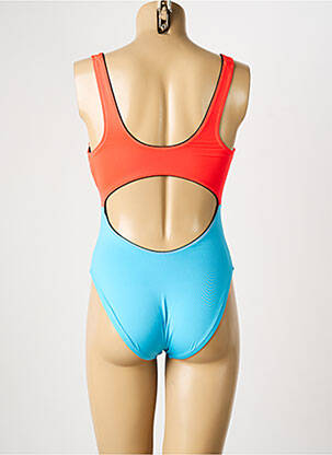 Maillot de bain 1 pièce effet matière satinée orange NIKE femme