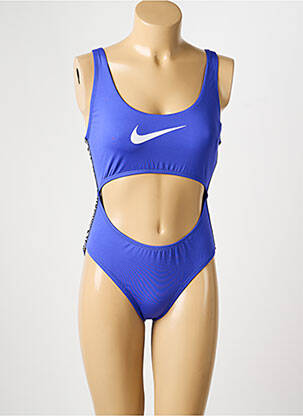 Maillot de bain 1 pièce effet matière satinée violet NIKE femme