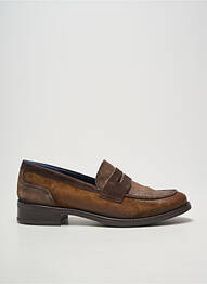 Mocassins tissage satiné talon plat jusqu'à 3cm marron DORKING femme