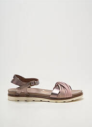 Sandales/nu pieds tissage satiné talon plat jusqu'à 3cm rose LUNE & L'AUTRE femme